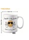 Ceramic Mug with Humorous Arabic "No Time for Sadness" Design coffee mug in Blue colour