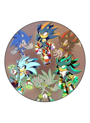 Cartoon Printed Fridge Magnet Brown/Blue/Green 5.5cm