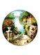 Lake Printed Fridge Magnet Round Multicolour