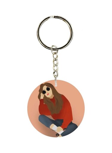 Girl Printed Keychain