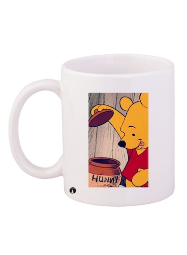 Pooh Printed Coffee Mug White/Yellow/Brown