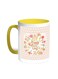 Happy Mother's Day Printed Coffee Mug Yellow/White 11ounce