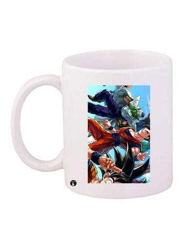 Dragon Ball Z Printed Coffee Mug White/Blue/Orange