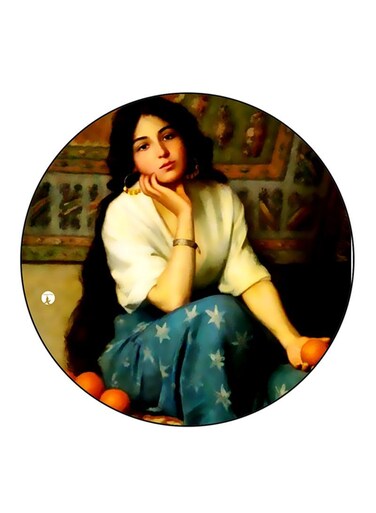 Vintage Art Printed Fridge Magnet Multicolour