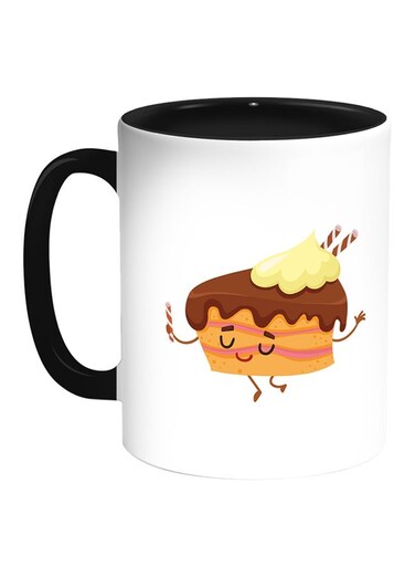 Food - Cake Printed Coffee Mug White/Black 11ounce
