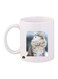 Cat Printed Mug White/Grey/Blue