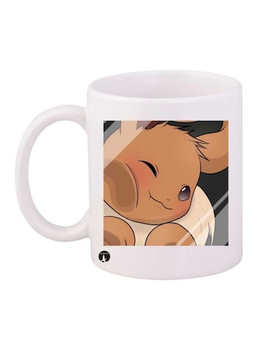 Pok&eacute;mon Printed Mug White/Brown/Beige Standard Size