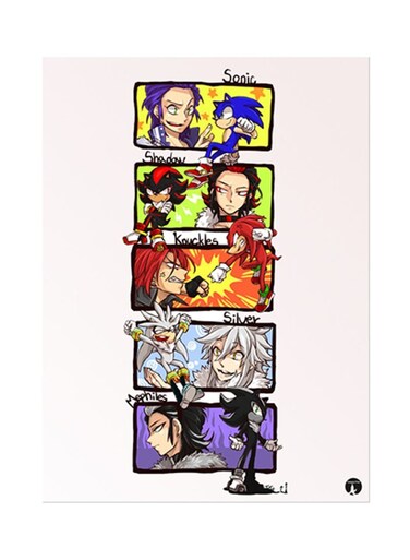 Video Game Sonic Metal Plate Poster Multicolor 15x20centimeter