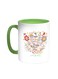 Happy Mother's Day Printed Coffee Mug Green/White 11ounce