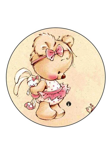 Bear Printed Fridge Magnet Multicolour