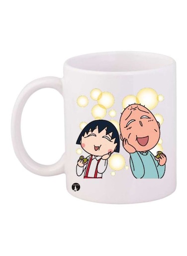 Chibi Maruko Printed Mug White/Blue/Black Standard Size