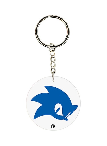 Sonic Printed Keychain Blue/White/Silver