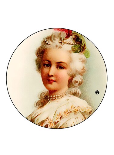 Vintage Art Printed Fridge Magnet Round Multicolour