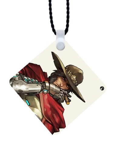 Overwatch Game Printed Car Mirror Pendant