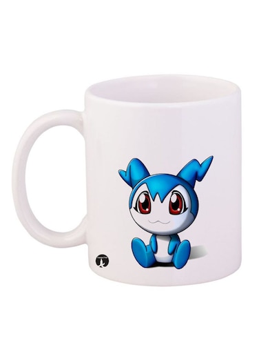 Anime Digimon Mug White/Blue/Red 12ounce