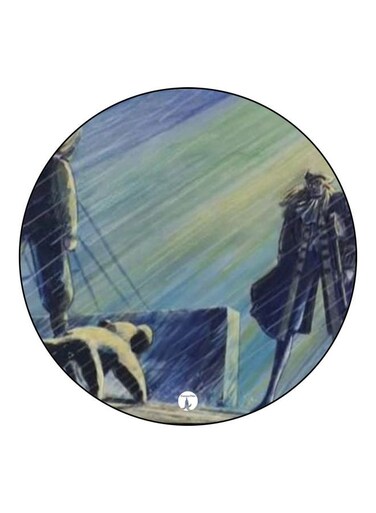 Anime Printed Fridge Magnet Green/Blue/Black