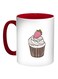 Cakes Printed Coffee Mug Red/White/Brown 11ounce