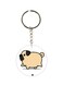 Dog Printed Double Sided Keychain