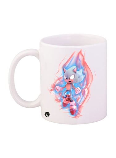 Sonic Printed Mug White/Blue/Red Standard Size