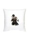 Pubg Printed Decorative Cushion White/Grey/Black 16x16inch