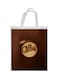 Coffee Printed Shopping Bag Brown/White