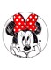 Mickey Mouse Printed Fridge Magnet White/Black/Red 5.5cm