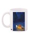 Cartoon Printed Coffee Mug White/Blue 11ounce