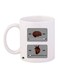 Brain Heart Printed Coffee Mug White/Grey/Brown