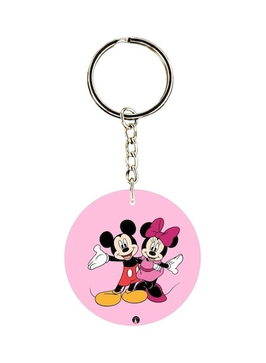 Mickey Mouse Cartoon Printed Double Sided Keychain