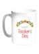 Happy Teachers Day Printed Coffee Mug White/Green/Yellow