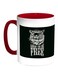 Born To Be Free Printed Coffee Mug Red/White/Black 11ounce