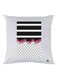 Roses Printed Cushion polyester White/Black/Pink 30x30cm