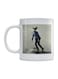 Man And Bird Printed Mug White/Grey/Black
