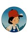 Anime Bumpety Boo Theme Printed Fridge Magnet Red/Blue/White