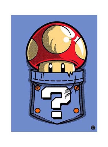 Video Game Super Mario Metal Plate Poster Multicolour 15x20centimeter