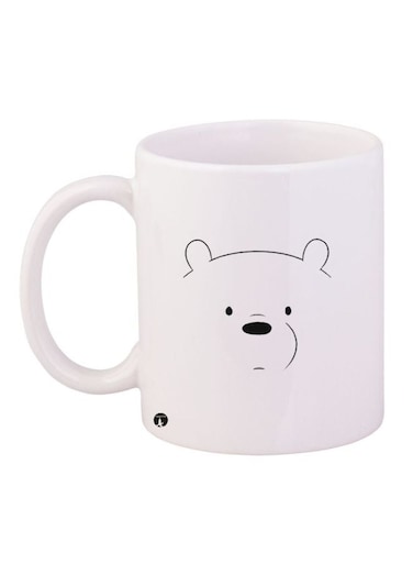 Cartoon Printed Coffee Mug White/Black 11ounce
