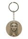 Double Sided Printed Keychain Grey/Silver