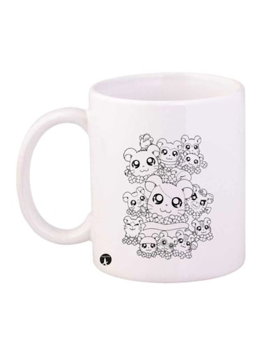 Anime Hamtaro Printed Mug White/Black