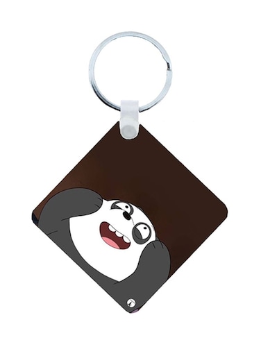 The Panda Wooden Keychain