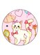 Cat Printed Fridge Magnet Pink/Beige/Red 5.5cm