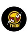 Thor Printed Fridge Magnet Black/Yellow/White 5.5cm