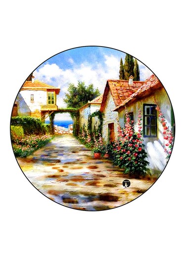 Houses Printed Fridge Magnet Multicolour