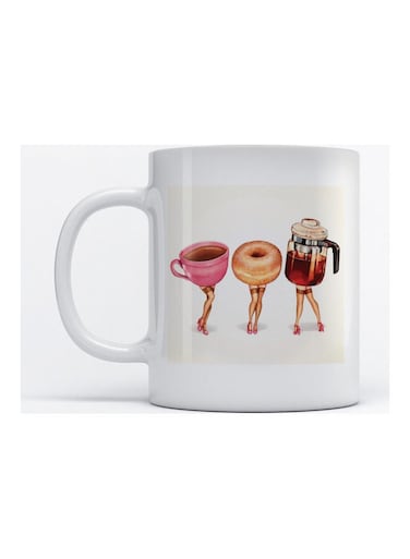 Mug Tea and Pastry for Coffee and Tea White