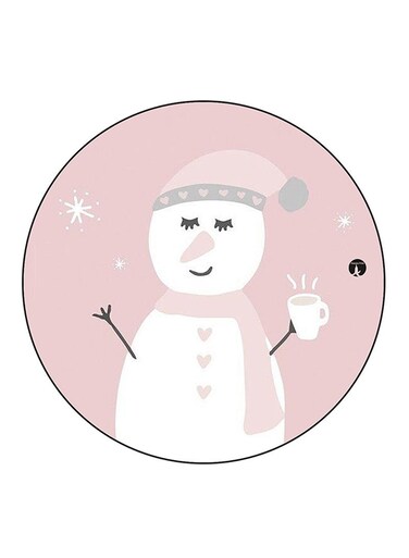 Snow Man Printed Fridge Magnet Multicolour