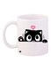 Cat Printed Coffee Mug White/Black/Pink 11ounce