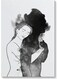 Hug Themed Wall Painting White/Black 40x60cm