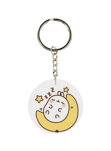 Cartoon Printed Double Sided Keychain