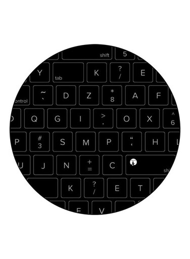 Keyboard Printed Fridge Magnet Black/White 5.5cm