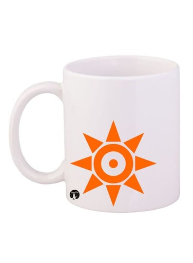 Digimon Printed Mug White/Blue/Purple 12ounce