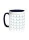 Motifs Printed Coffee Mug Blue/White 11ounce